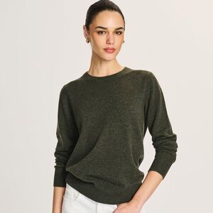 NAADAM The Original Cashmere Crewneck Sweater in Olive Green